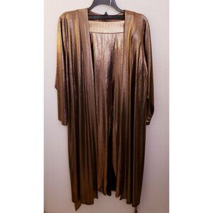 Nina Parker Bronze Metallic Duster Pants Coord Set Party Festive Holiday 2X NWT